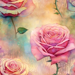 Dreamy Roses, Soft Pink Rose Flowers