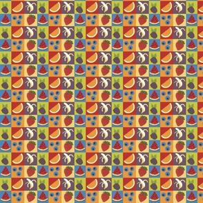Checkered Fruit Pattern by Courtney Graben
