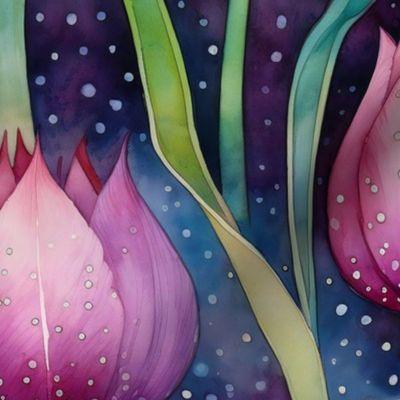 Dreamy Tulips, Purple Tulip Flowers