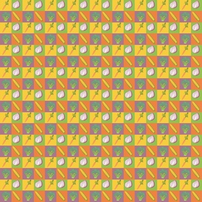 Vegetable Checkered Pattern by Courtney Graben