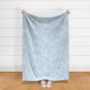  hand-painted blue non-directional watercolor textural leaves // chambray blue
