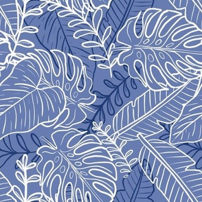 Shades of the tropics in light blue in large print