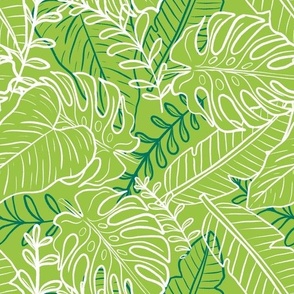 Shades of the tropics in Lime Large Print