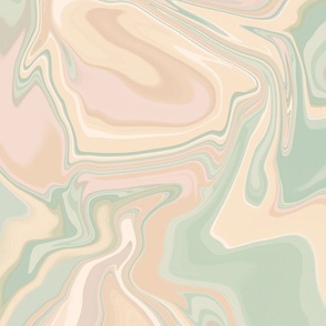 Seaside Femme Marble pale pink pale green large scale