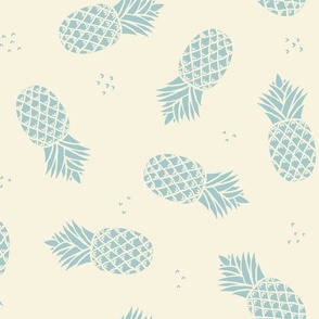 Pineapple | blue on cream | large