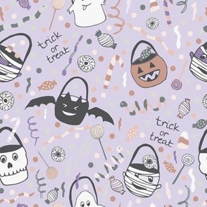  Cute Halloween trick or treat candy buckets purple