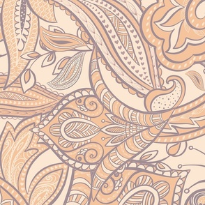 Indian Paisley Neutral Color