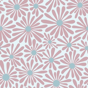 Pink Retro Flowers