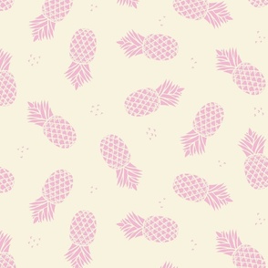 Pineapple | pink on cream | large