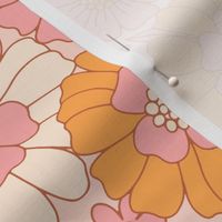 retro vintage floral jumbo wallpaper pink