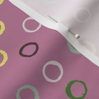 preppy pink colorful circle fabric
