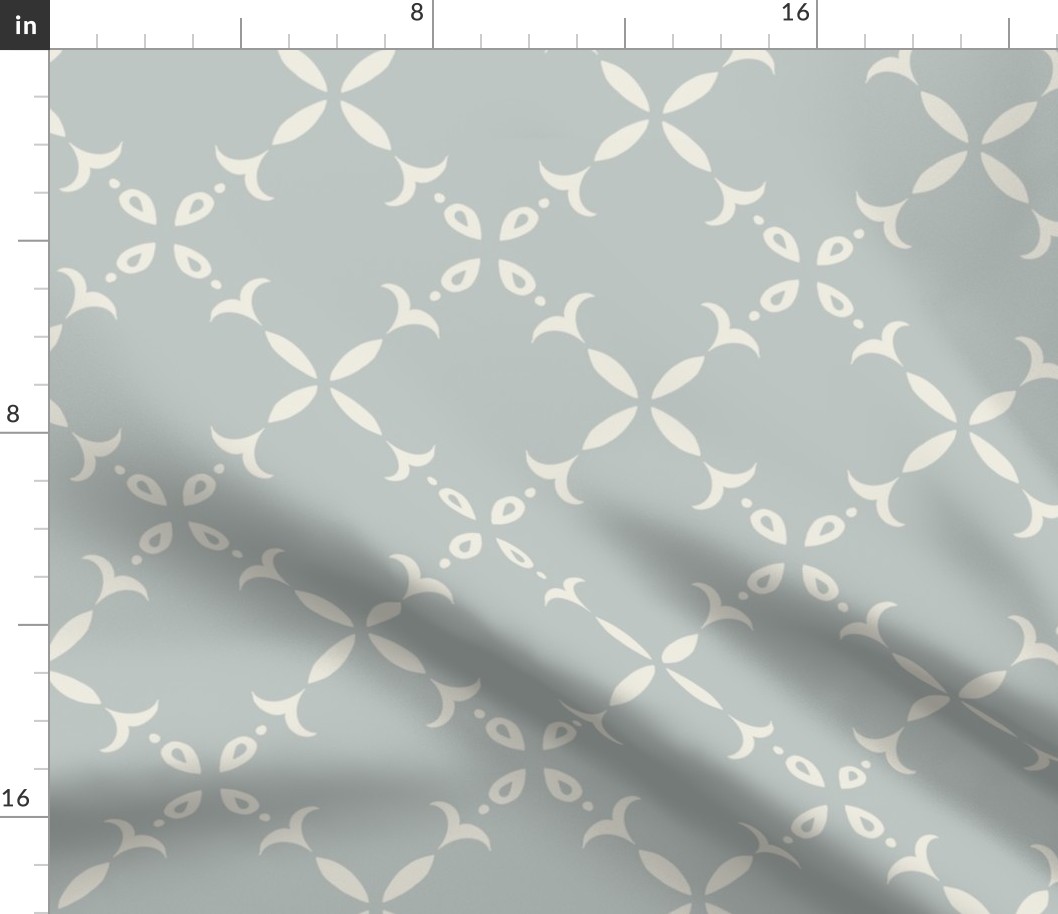 Lattice - Diamond Trellis - Soft Blue Gray