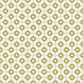 Brightside Gold on Cream - 12x12 Block Small Scale