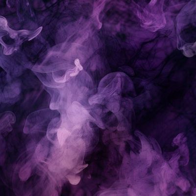 Purple and white smoke on black
