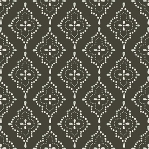 Distressed Tiles - Hunter Green - Medium Scale