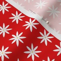 Wildflower Delight: Daisy Dreams: An Enchanting Botanical Print in Red Small