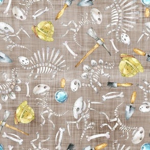 dino bones brownlinen