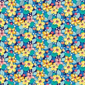 Buoyant Buttercups - Playful and Vibrant | Small Scale ©designsbyroochita