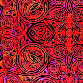 Red and Black Celtic Pattern