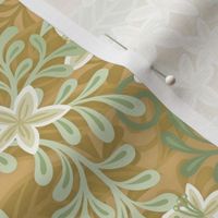 Blooming Orchard Wallpaper- Orange Blossoms- Honey Background- Citrus Blossoms- Spring- Calm Fresh Flowers and Leaves- Sage and Vanilla- Small