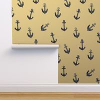 Anchors Away Large | Blue Watercolor Nautical Design