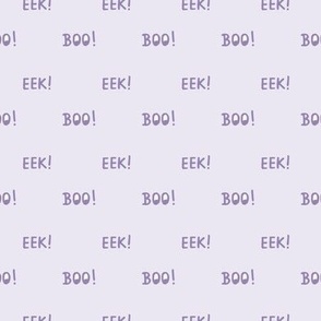 Halloween typography text cute spooky boo eek purple