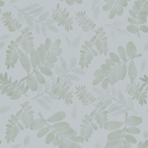 Neutral green leaves background