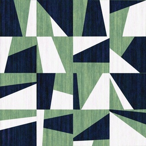 Abstract Checkered Squares - Fresh Green