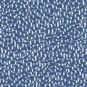 322 - Large scale textured rustic crossover hand drawn dashes in fresh coastal blue and white palette, for apparel, bedlinen, wallpaper