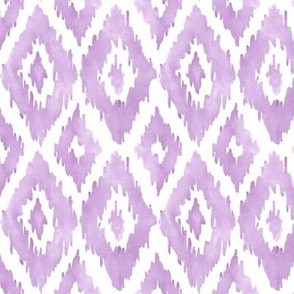 Medium Watercolor Diamond Ikat in Lilac Purple