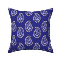 Indian paisley royal blue