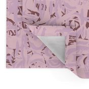  Ab Ex Abstract Brushstroke Cork Texture - Lilac Mauve