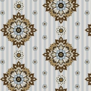 French stylized plant pattern. French Country set.