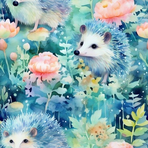 Magical Floral Hedgehogs