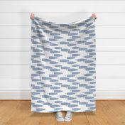 F03 Ocean Shoal Navy on White - 50x50cm for spoonflower (medium scale as listed on website)