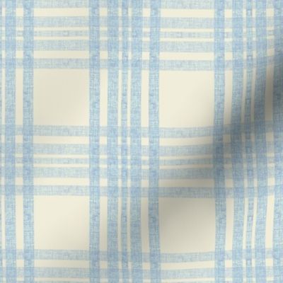 Ivory blue plaid