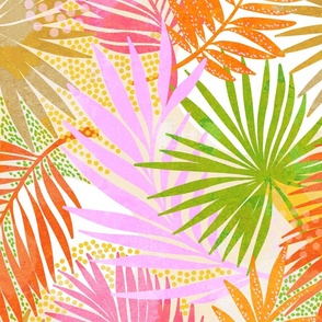 (L) Non Directional Tropical Boho Jungle 3. Sunny #modernboho #tropical #palmleaves