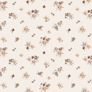 ( small ) Vintage watercolor scattered floral