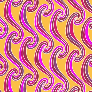 3/5 of a Swirl in 10 Seconds stripes (24") - yellow, pink (ST20233S1S)