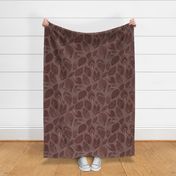Non directional  burgundy brown leaves