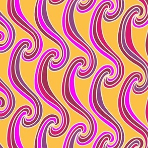 3/5 of a Swirl in 10 Seconds stripes (12") - yellow, pink (ST20233S1S)