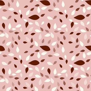 pink blender pattern with burgundy leaves