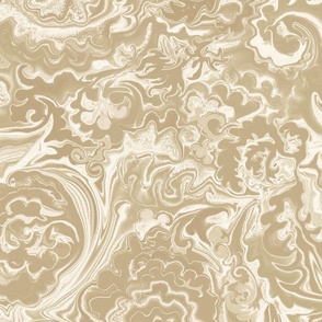 liquid coffee marbled paint swirl abstract foliage