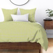 Grid Lime Green Wonky Stripes Minimal Geometric Blender Fabric