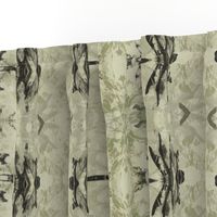 Dragonfly rows in taupe and black