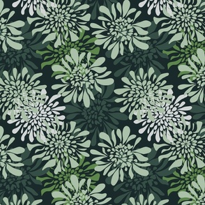 KM04 Summer Florals_Midnight green_ Large scale