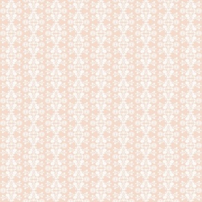 Ikat damask bohemian light rose quartz blush white small scale