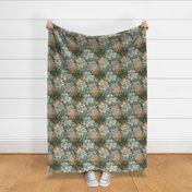 KM10 Summer Florals_Retro green_ Large scale