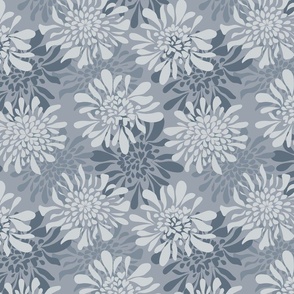 KM11 Summer Florals_Light grey_ Large scale