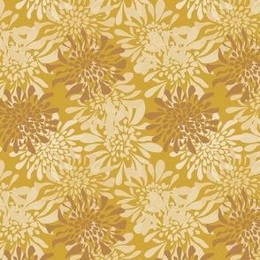 KM15 Summer Florals_Ochre_ Large scale